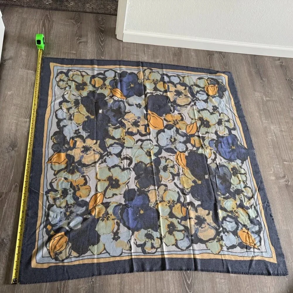 Max Studio Floral Square Scarf Shawl 50
